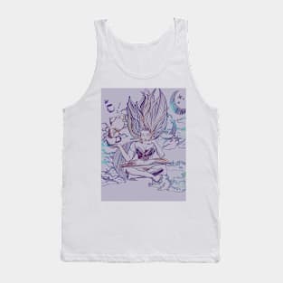 Dreams, Books, & Tea- Galaxy Version Tank Top